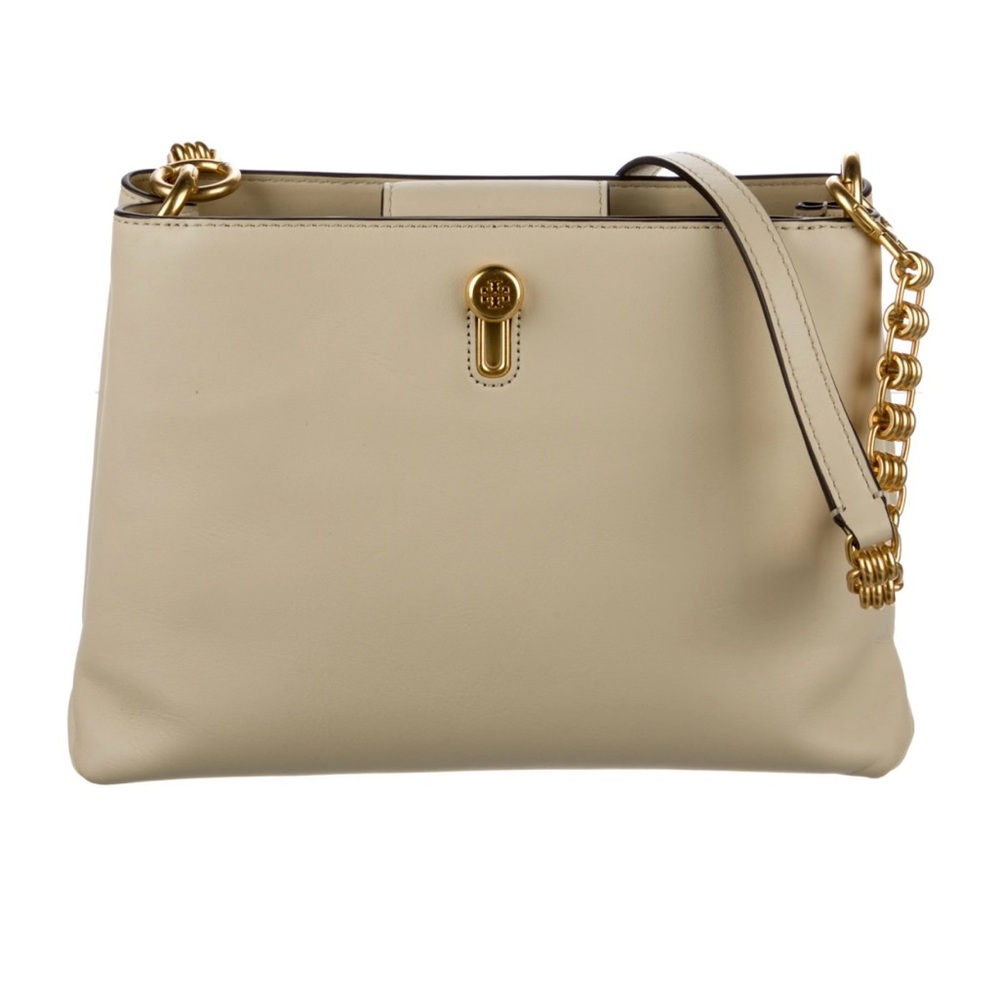 TORY BURCH
Leather Chain-Link Crossbody Bag